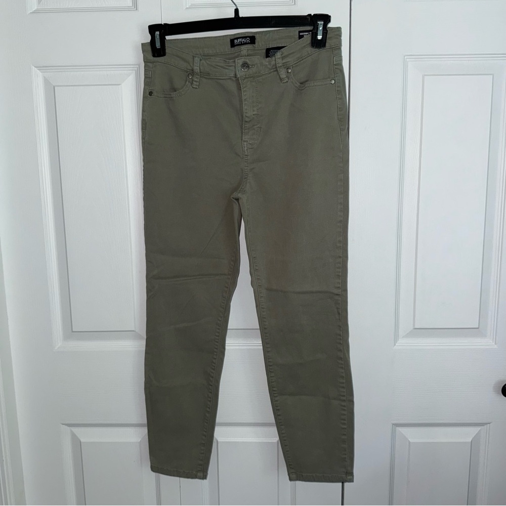 Buffalo David Bitton sage green Jeans Havana High rise soft stretch ankle skinny